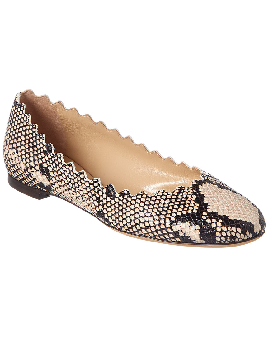 chloe leather ballet flats
