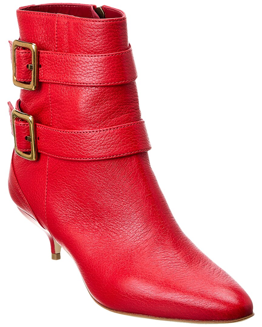 Manolo Blahnik Alciona 50 Leather Bootie In Red