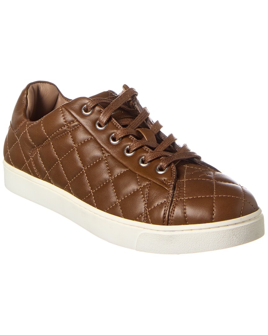 Gianvito Rossi Low Driver Leather Sneaker In Brown