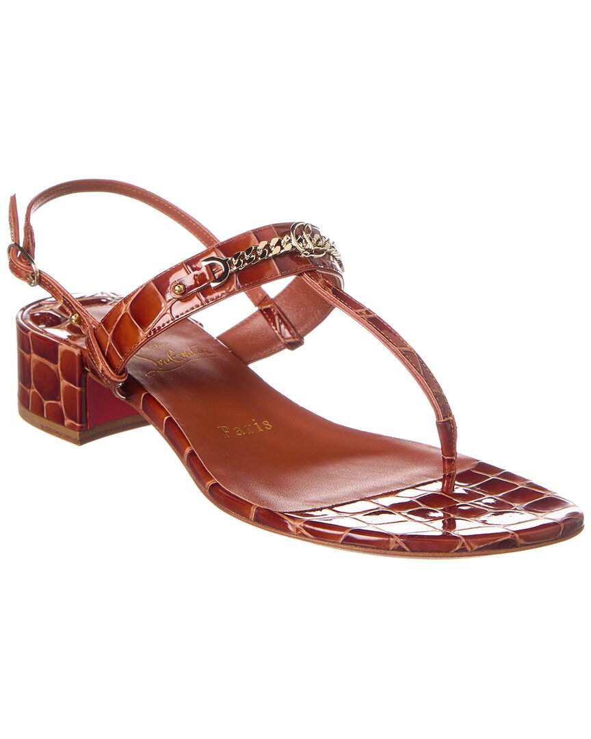Christian Louboutin Sandal Mj Thong 25 In Brown
