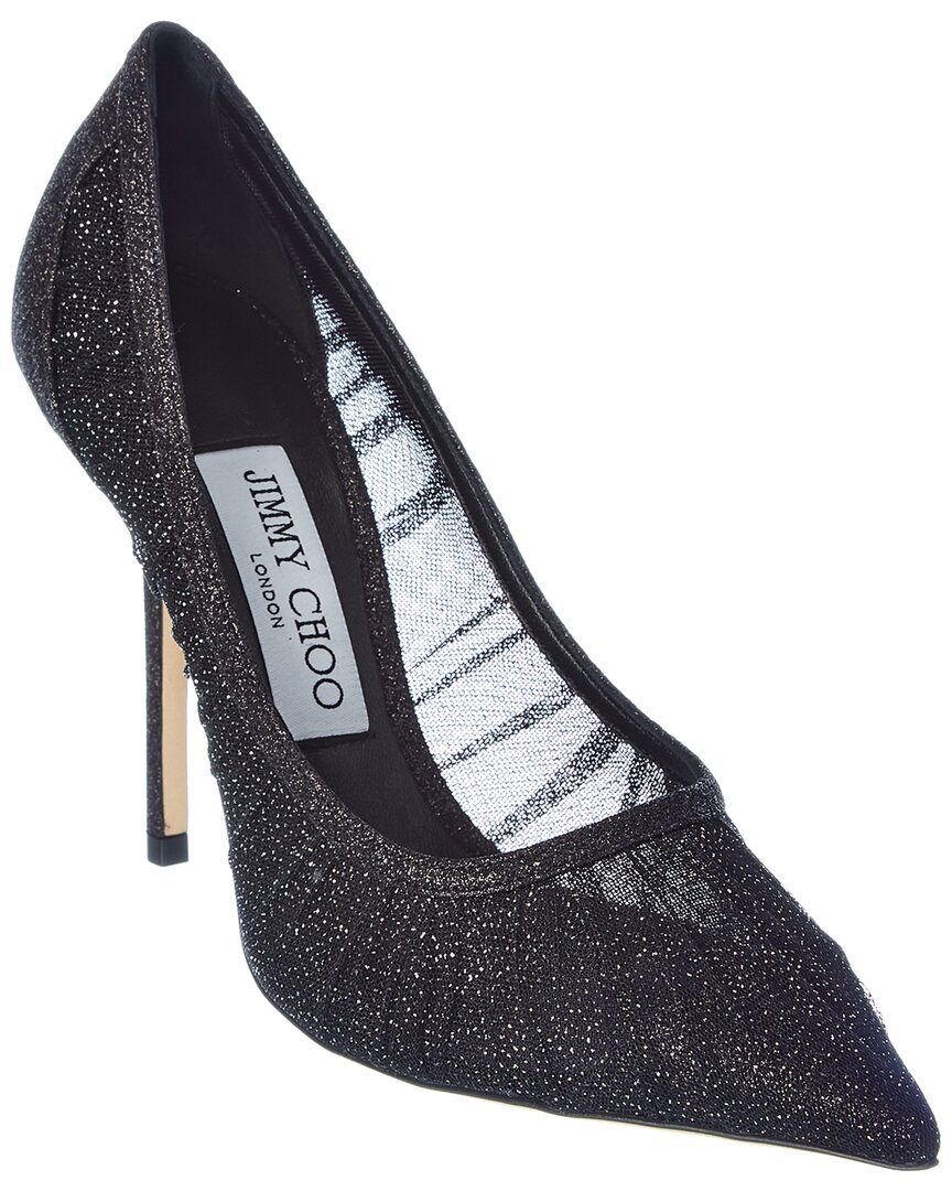 Jimmy Choo Love 100 Glitter Pump In Black | ModeSens