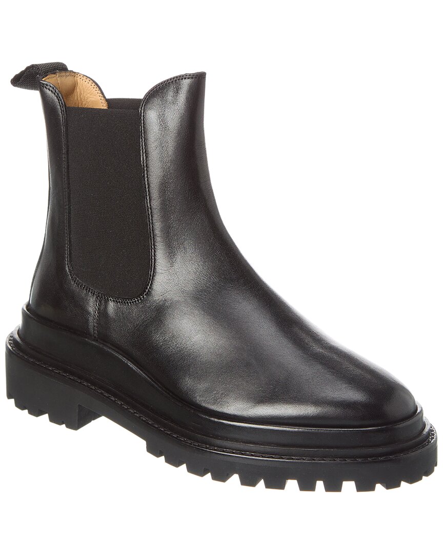 Isabel Marant Castay Ankle Boots In Black Leather In Black