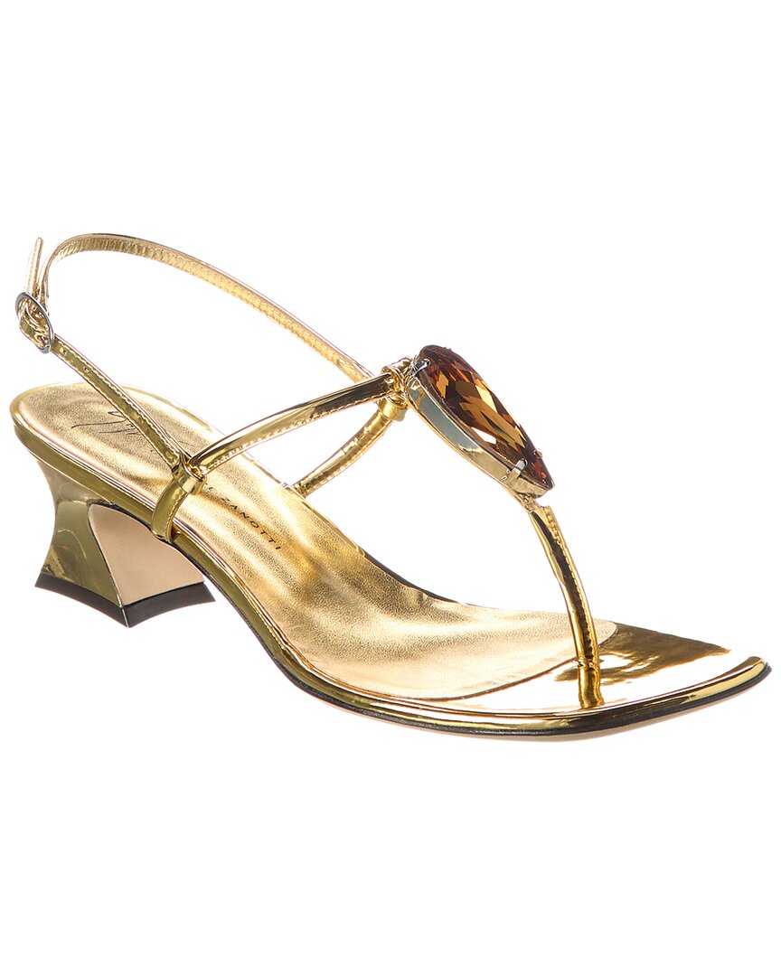 Giuseppe Zanotti Anthonia 45 Vinyl Sandal In Gold