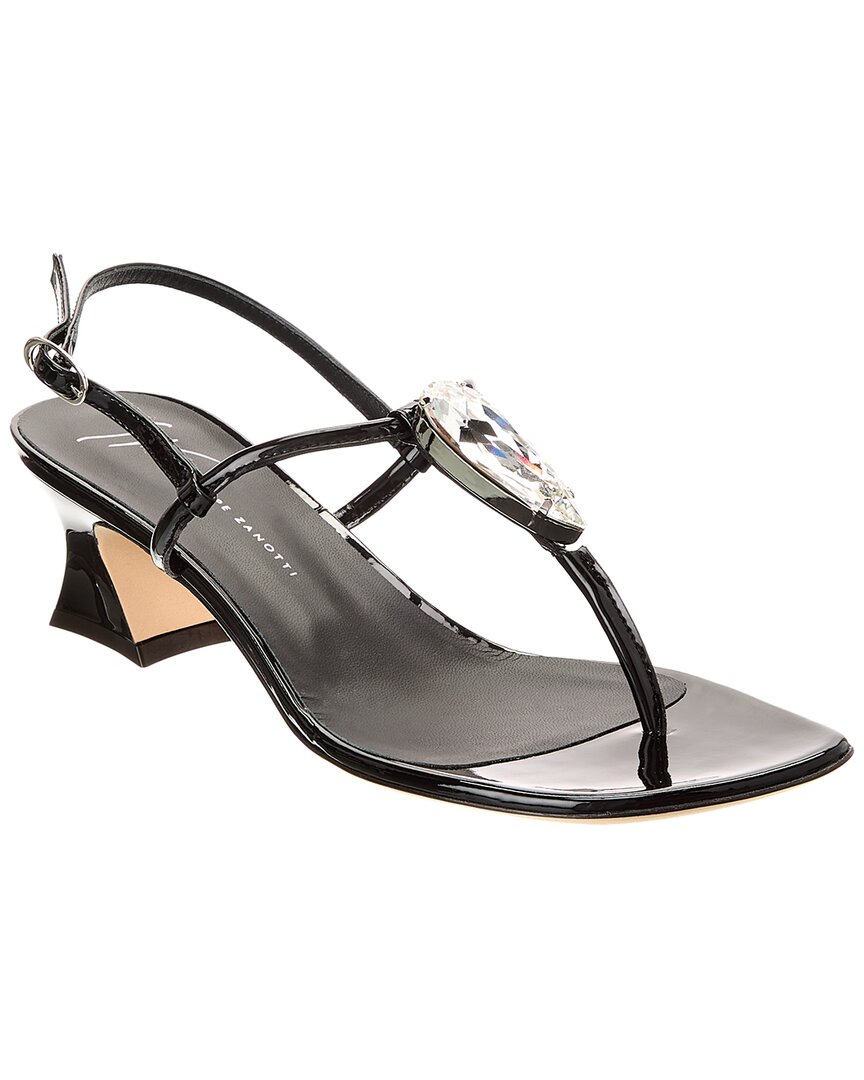 Giuseppe Zanotti Anthonia 45 Vinyl Sandal In Black