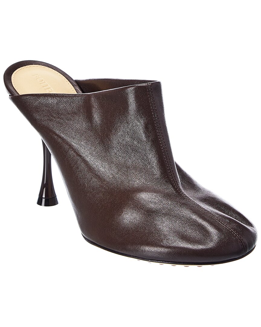 Bottega Veneta 90mm Leather Mules In Brown
