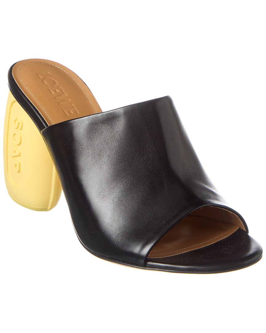 Loewe Soap Leather Mules In Black