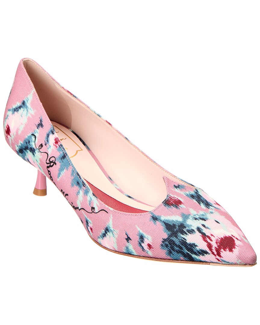 Roger Vivier Woman Pumps Pink Size 8.5 Textile Fibers In Pink