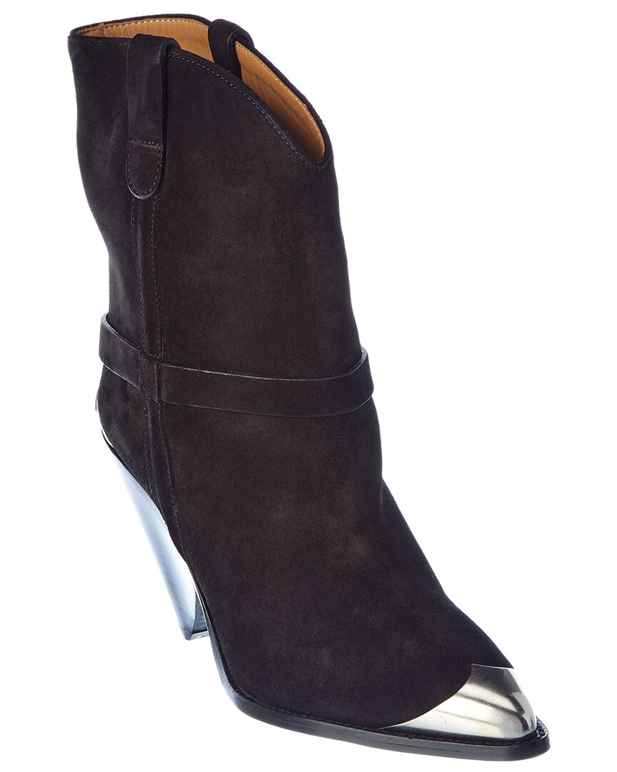 Isabel Marant Lamsy Suede Boot In Black