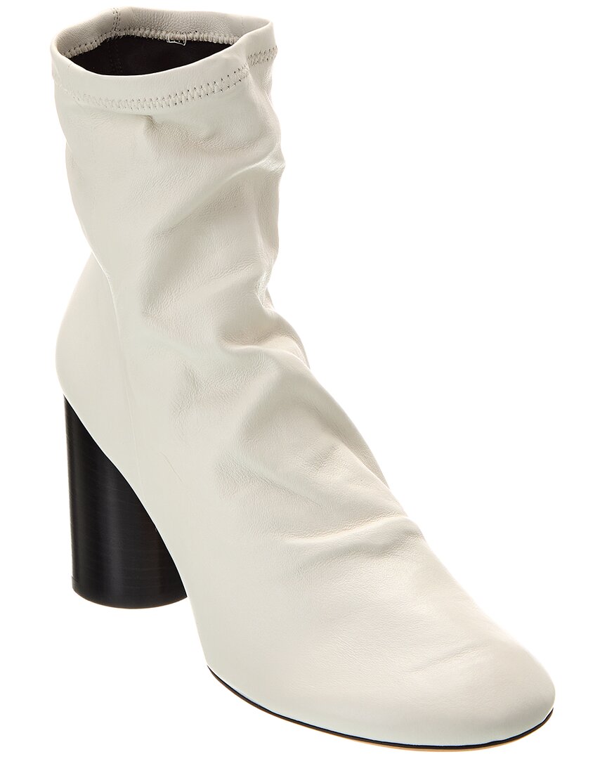 Isabel Marant Labee Leather Bootie In White