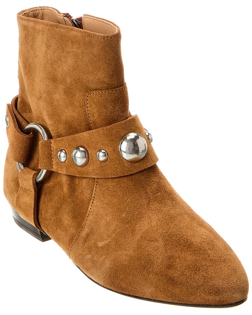 Isabel Marant Siago Suede Bootie In Brown