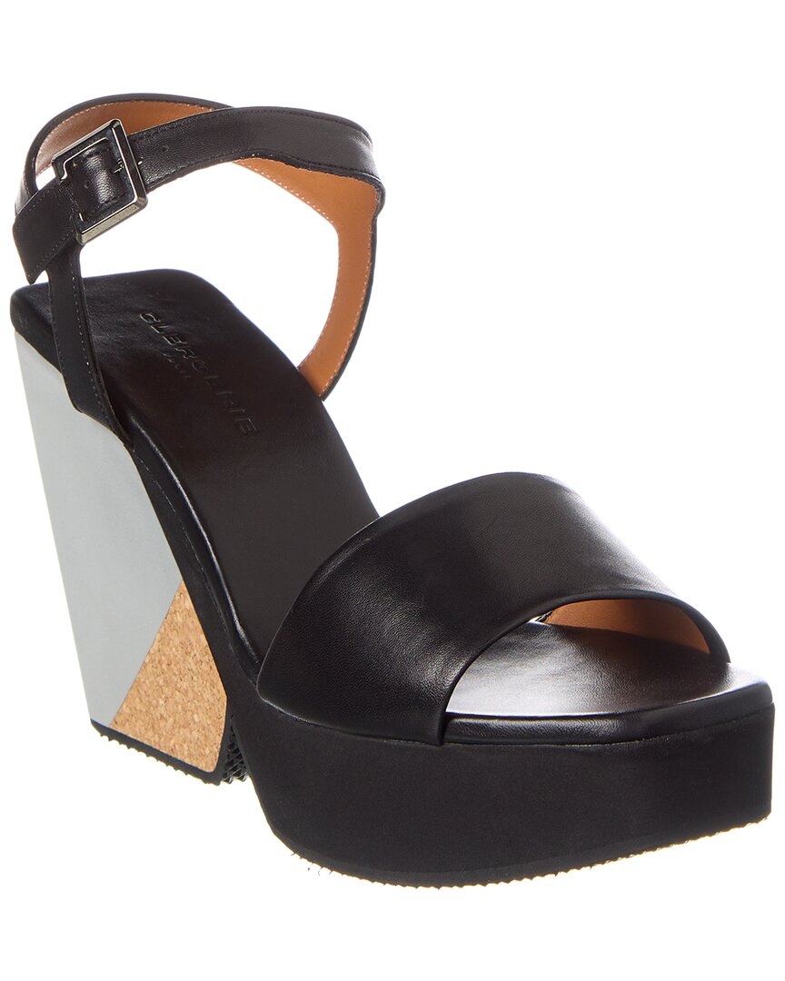 Clergerie Pearl Leather Platform Sandal In Black