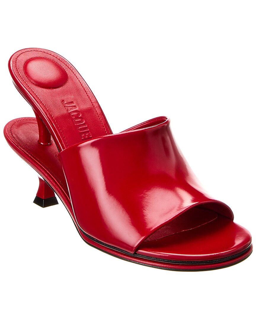 Jacquemus Les Doubles High Heel Sandals In Red