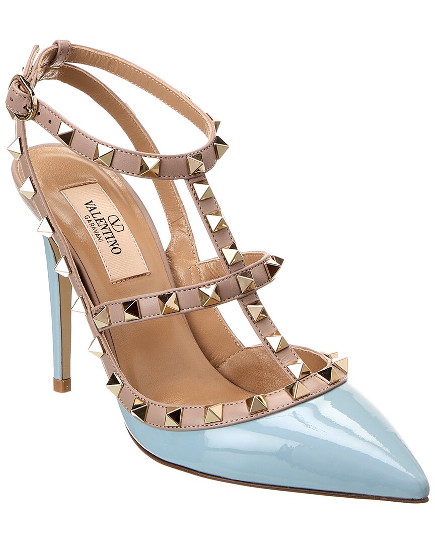 Valentino Rockstud Patent Leather Pumps In Multi
