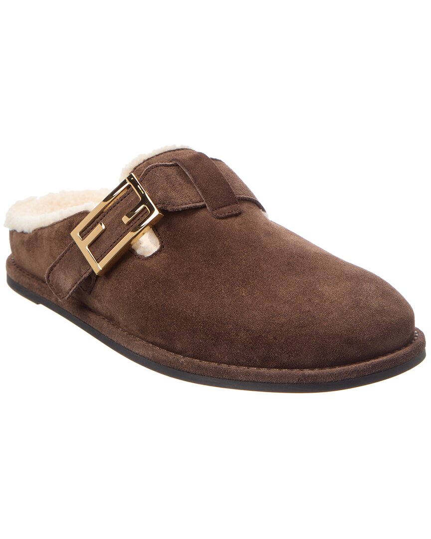 Fendi Open-heel Muller Shoes In Brown