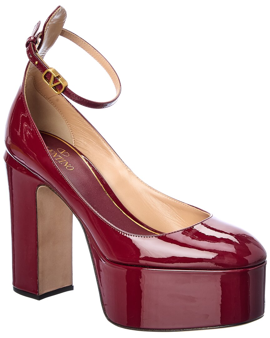 Valentino Tan-go 155 Patent Platform Pump In Red