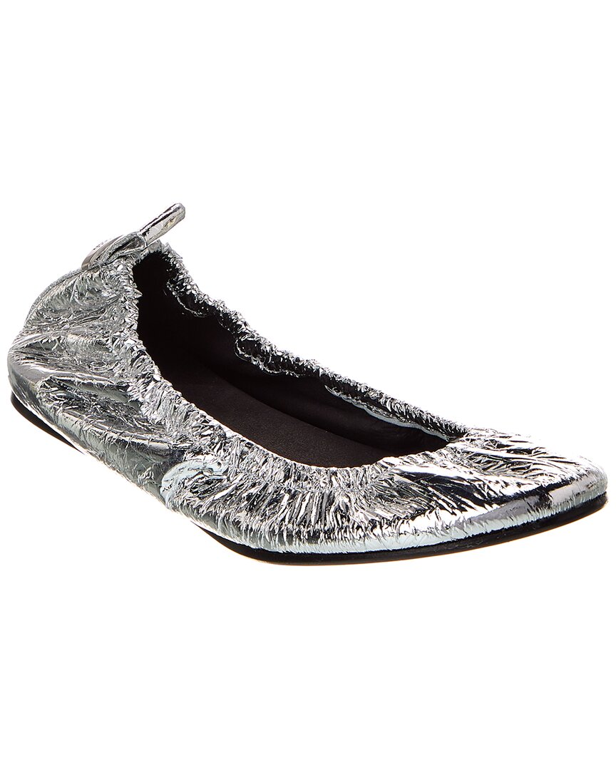 Isabel Marant Belna Leather Ballet Flat In Metallic