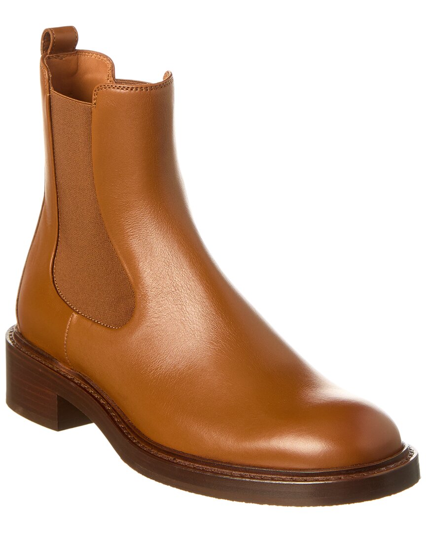 Chloé Marcie Leather Chelsea Ankle Booties In Clay Brown