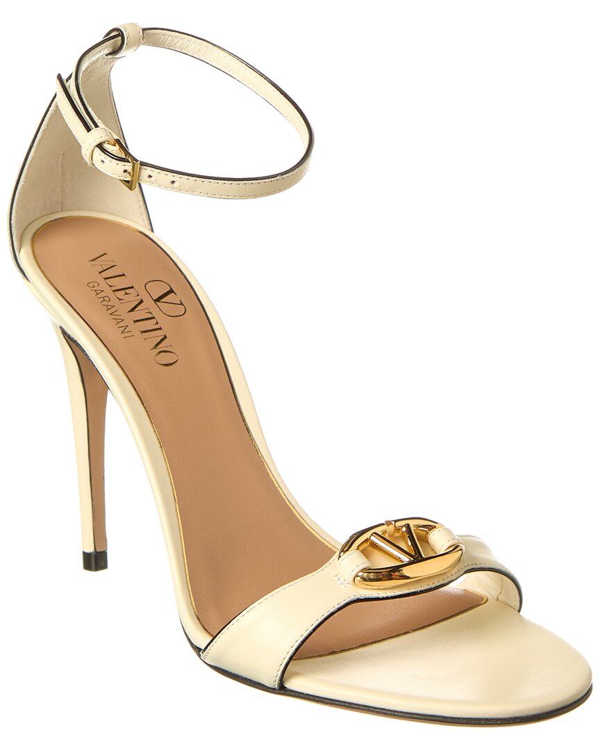 Фирменные сандалии Valentino Vlogo из 100% натуральной кожи, женские, белые, 37,5