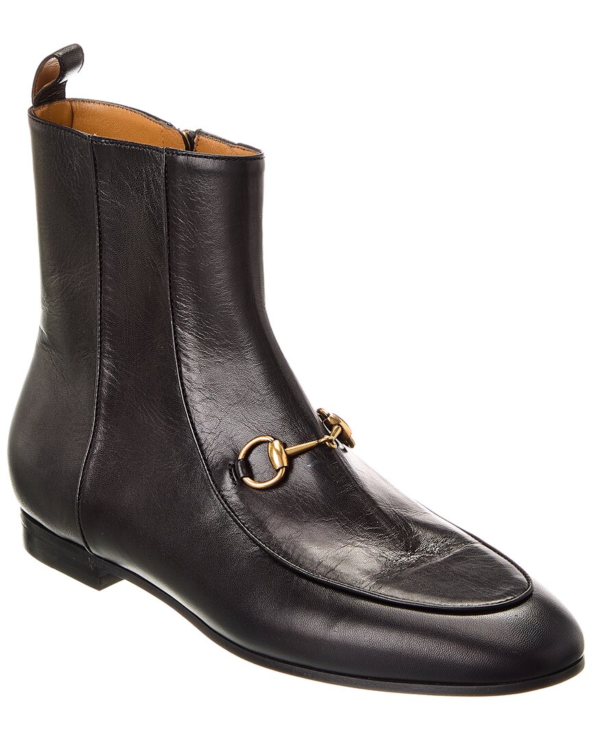 GUCCI GUCCI JORDAAN LEATHER BOOTIE