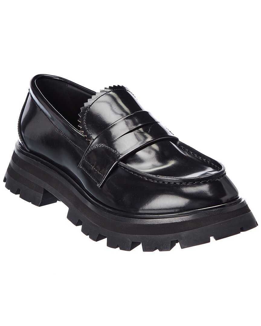 Alexander Mcqueen Wander Leather Loafer In Black