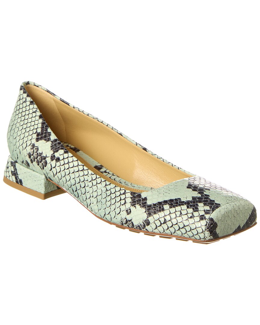 BOTTEGA VENETA BOTTEGA VENETA SNAKE-EMBOSSED LEATHER PUMP