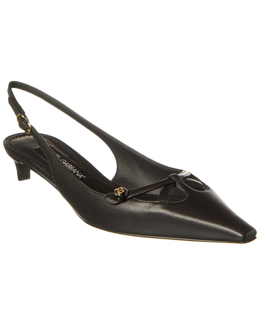 Dolce & Gabbana Slingback Seta In Black