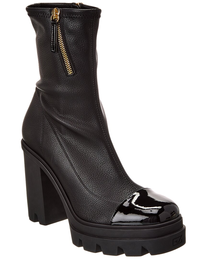 Giuseppe Zanotti Cubalibre 90 Leather Boot In Black