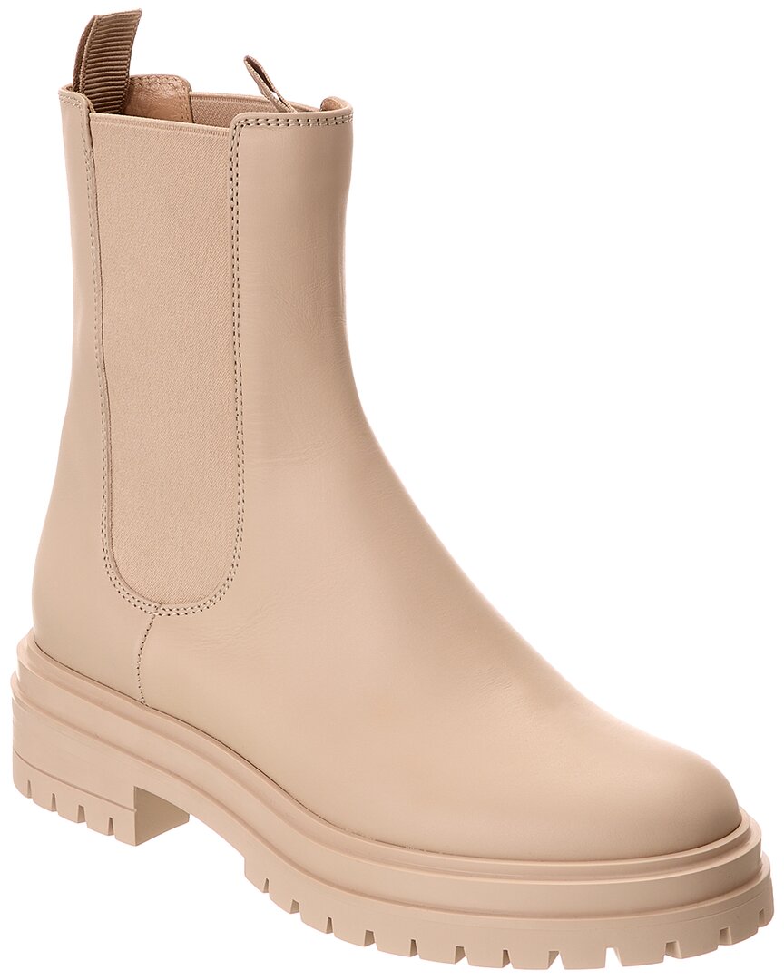 Gianvito Rossi Chester Leather Boot In Brown