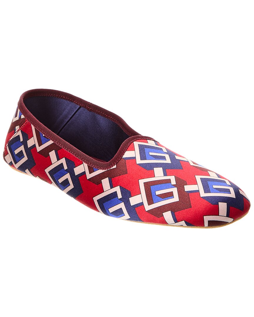 Gucci Satin Slipper In Red
