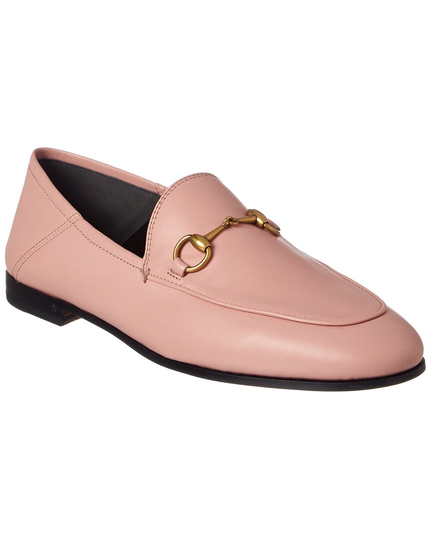 Gucci Brixton Horsebit Leather Loafer In Pink
