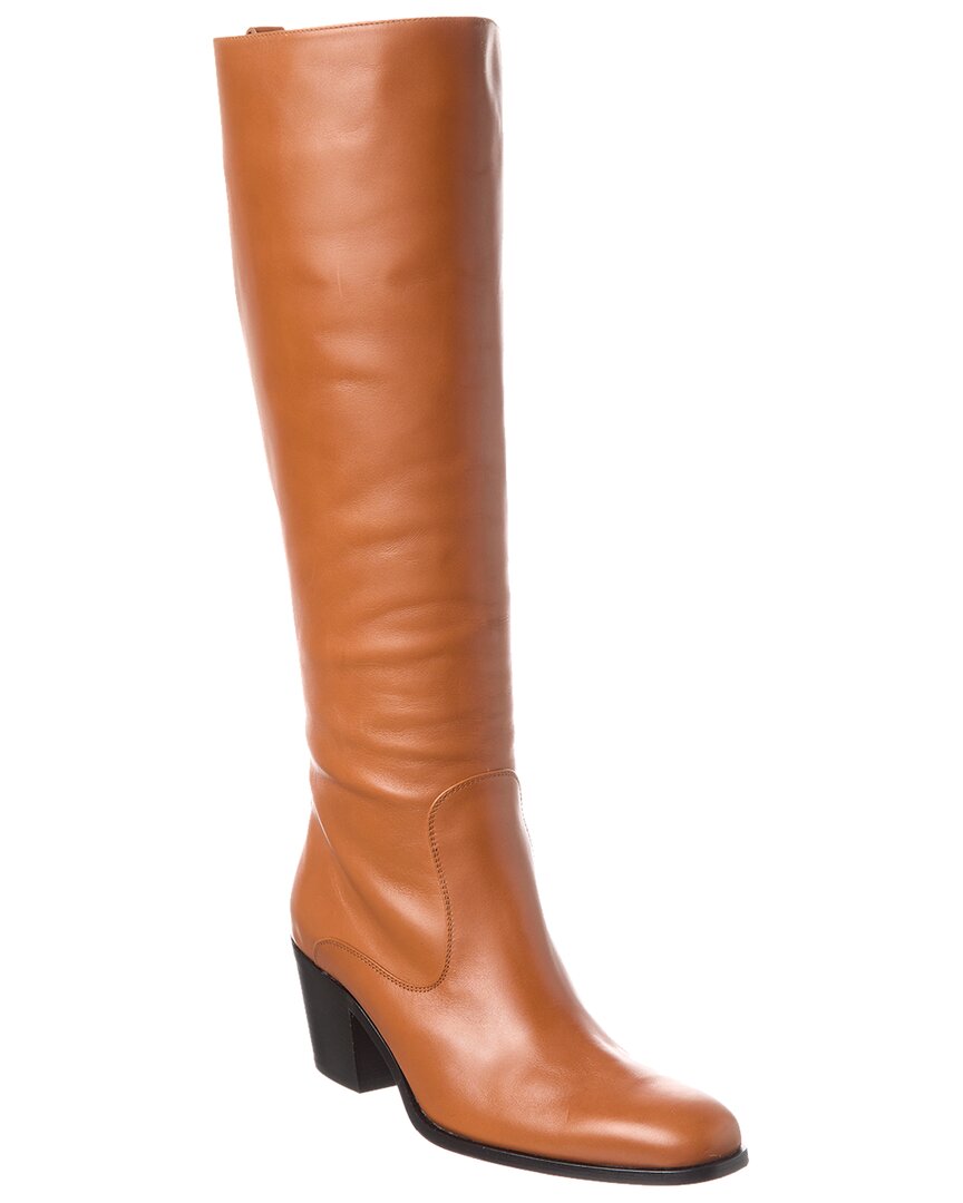 Tod's Leather Knee-high Boot In Brown