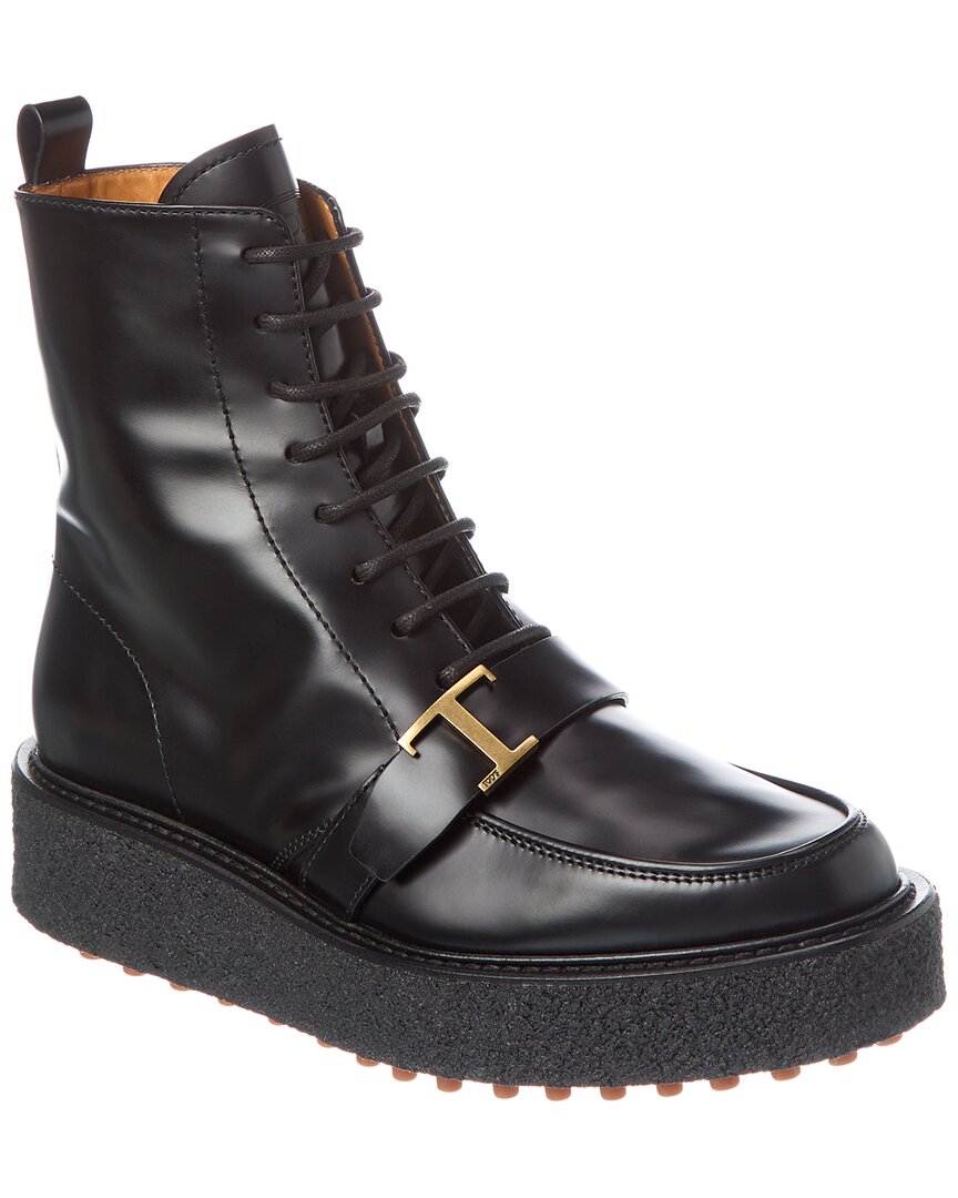 Tod's Creeper Belted Boot In Black