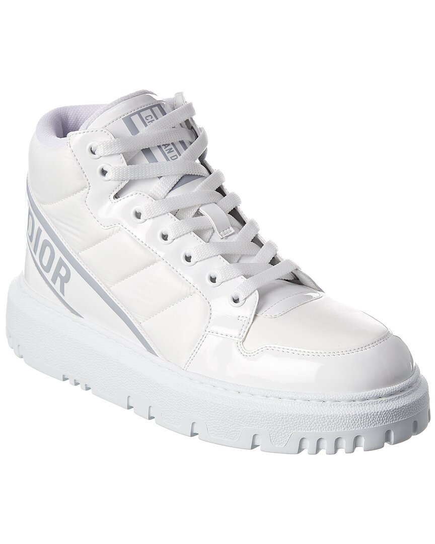 Dior D-player Patent-trim Sneaker In White