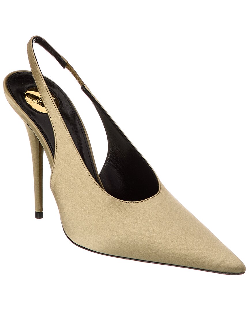 Saint Laurent Mug Slingback Pump In Beige