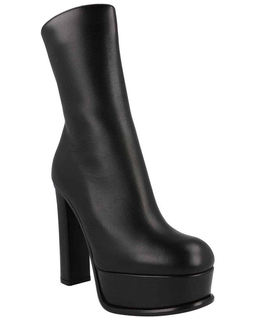 Alexander Mcqueen Leather Boot In Black