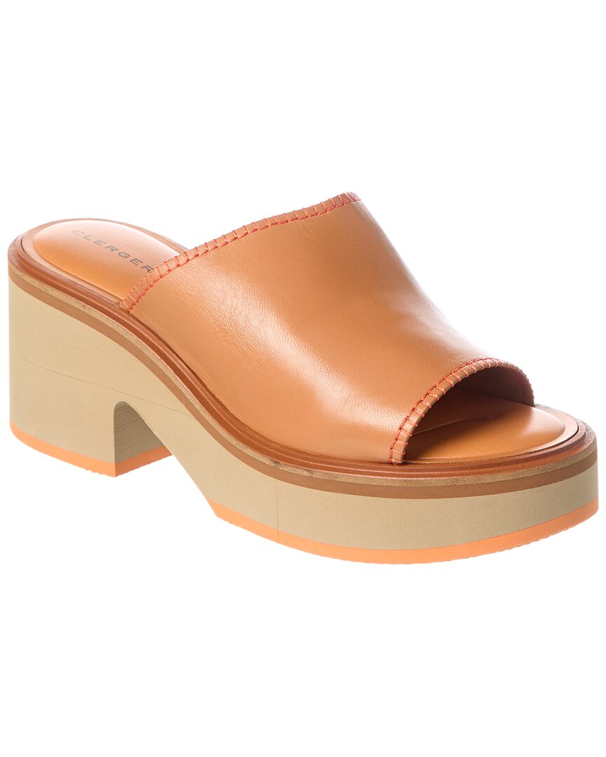 Clergerie Cessysp Leather Platform Sandal In Brown