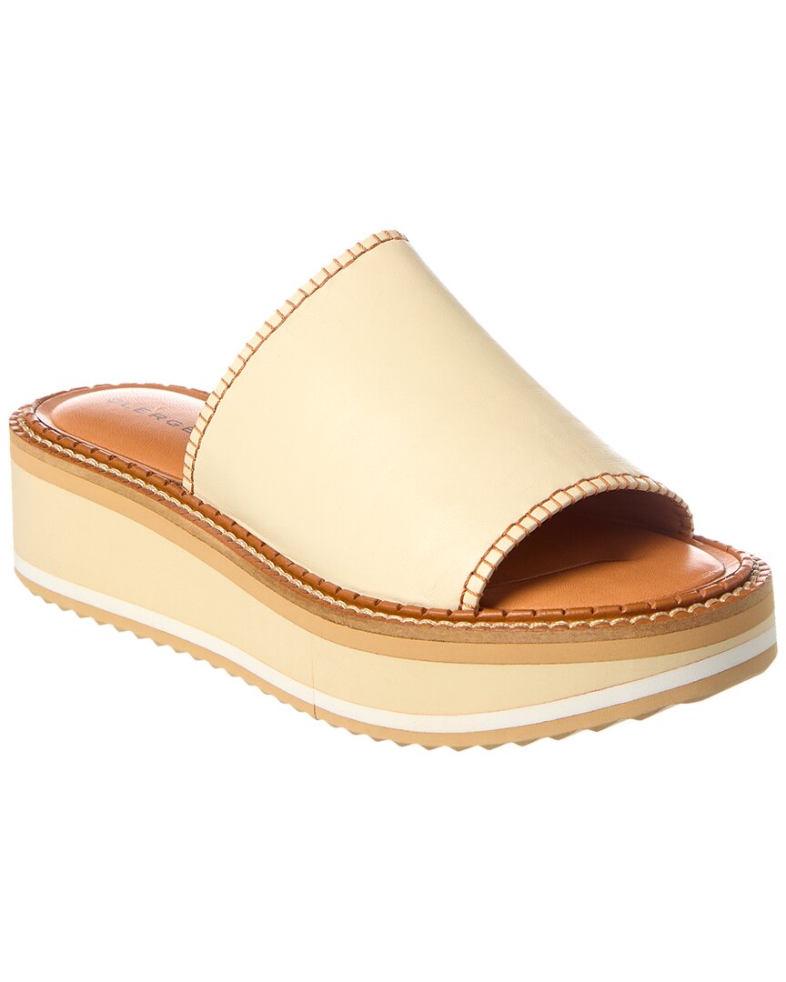 Clergerie Fastsp Leather Platform Sandal In White