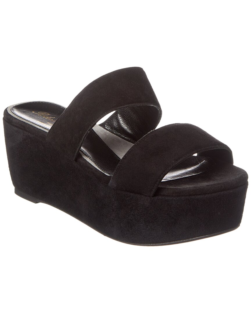 Clergerie Frazzial Suede Platform Sandal In Black