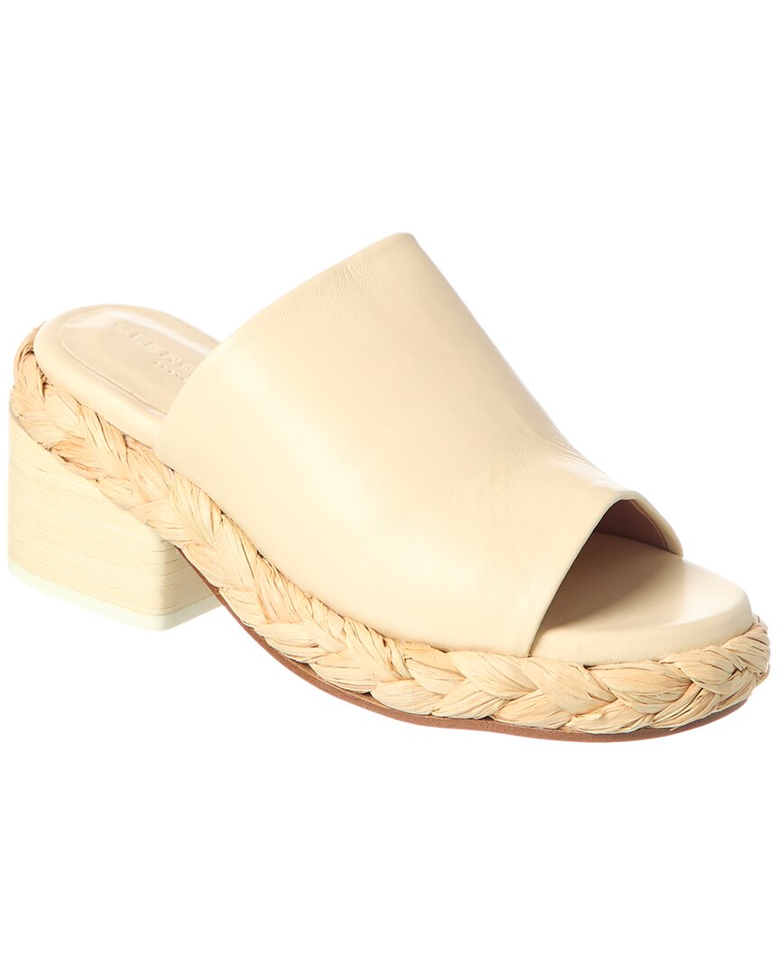 Clergerie Volfa Leather Platform Sandal In White