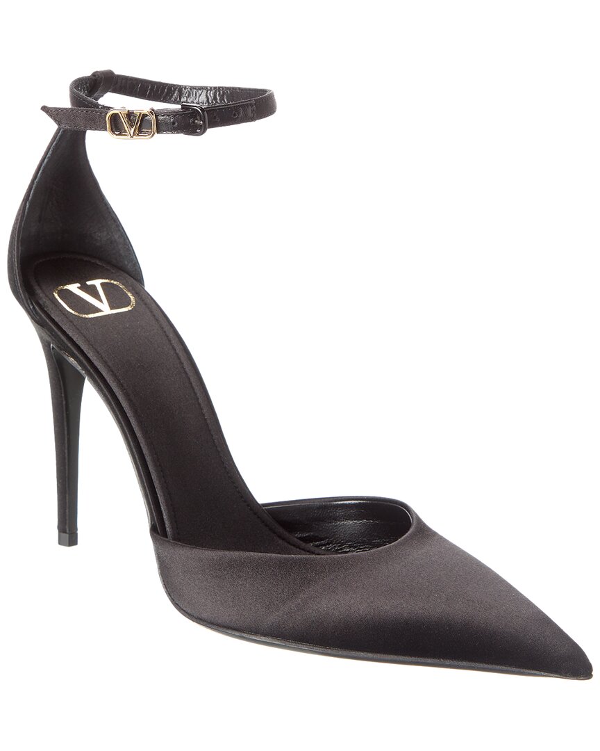Valentino Vlogo 100 Satin Pump In Black