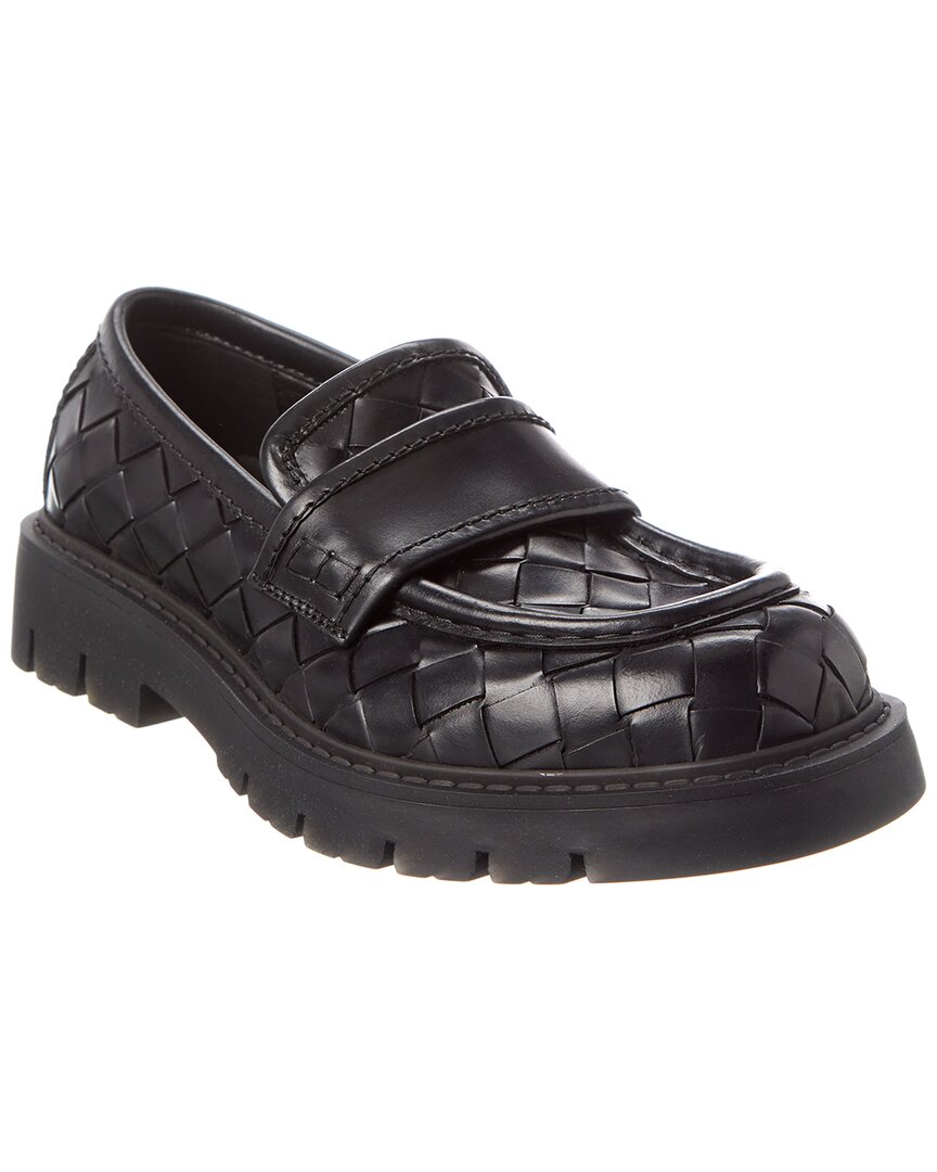 Bottega Veneta Haddock Intrecciato Leather Loafer In Black