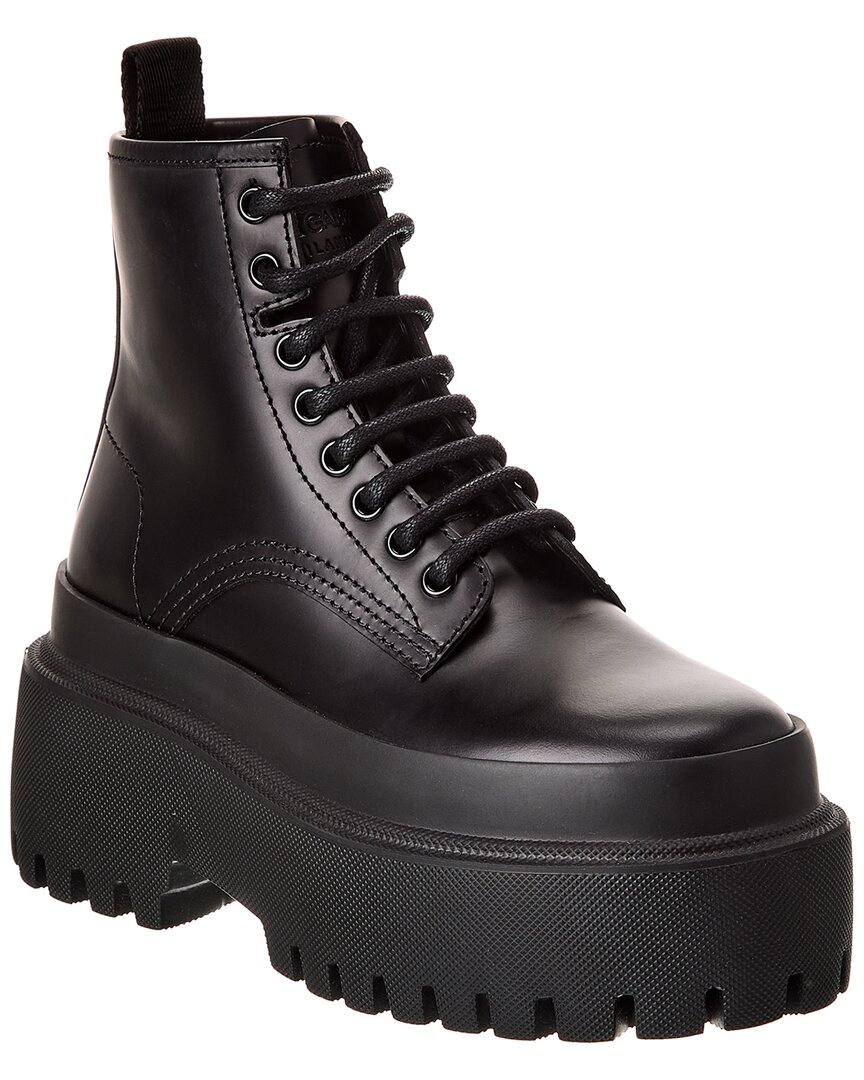 Dolce & Gabbana Black Logo Plaque Boots In Black