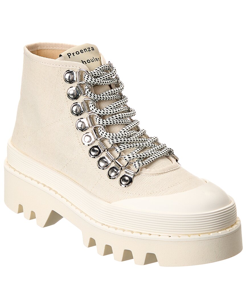 Proenza Schouler Dnu Pack  Canvas & Leather Boot In White
