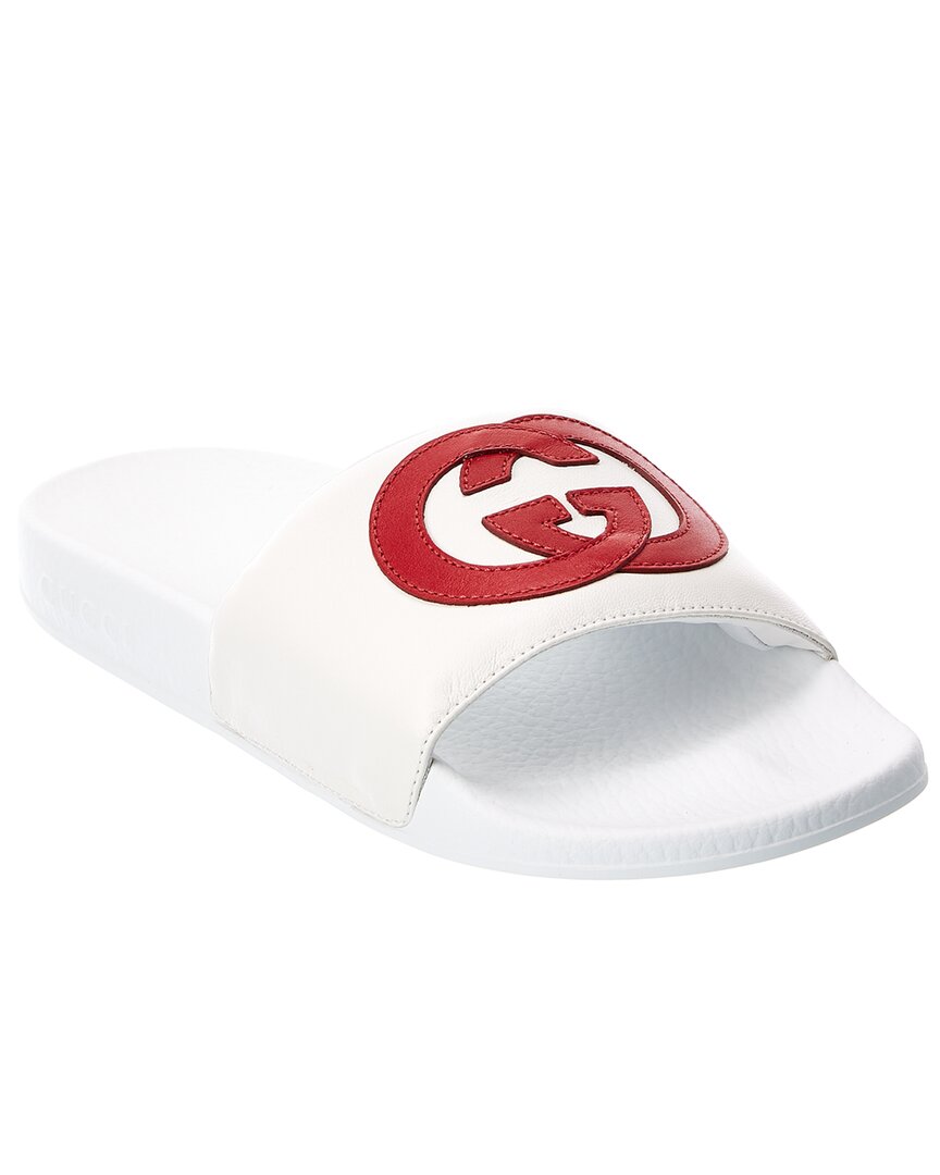 Женские слипоны Gucci Interlocking G Leather Slide 38