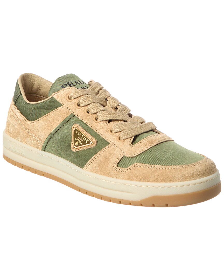 PRADA PRADA LOGO SUEDE & NYLON SNEAKER