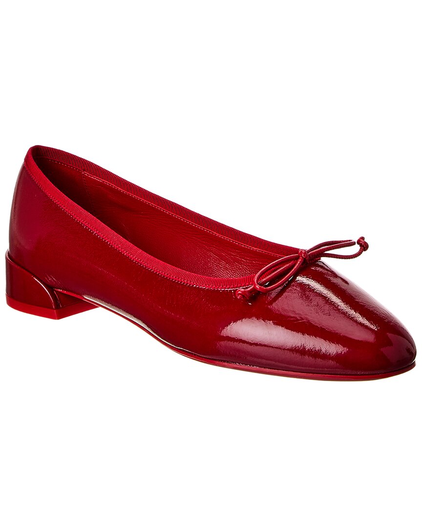 Shop Christian Louboutin Sweetie Jane Patent Ballerina Flat In Red