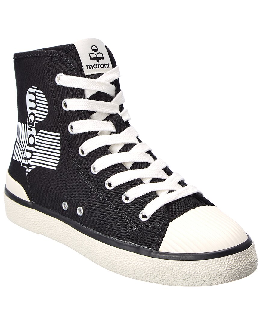 Isabel Marant Ribbed-toe Cap High-top Sneakers In Black