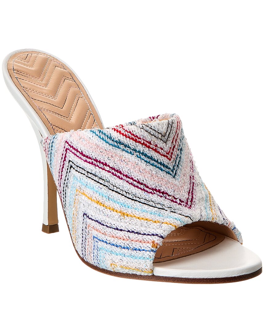 Missoni Woman Sandals White Size 7 Textile Fibers In White