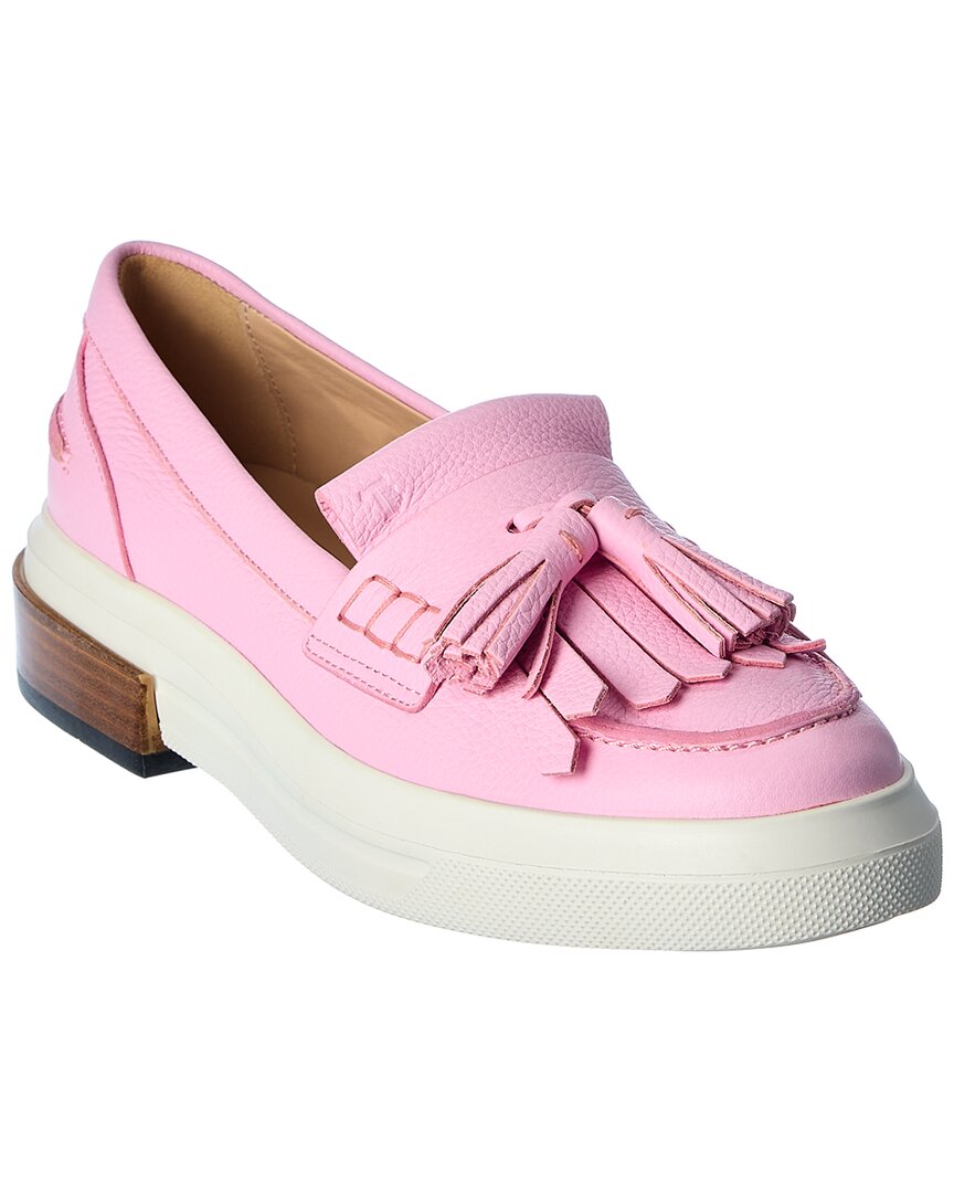 Shop Tod's Tassel Leather Penny Loafer In Pink