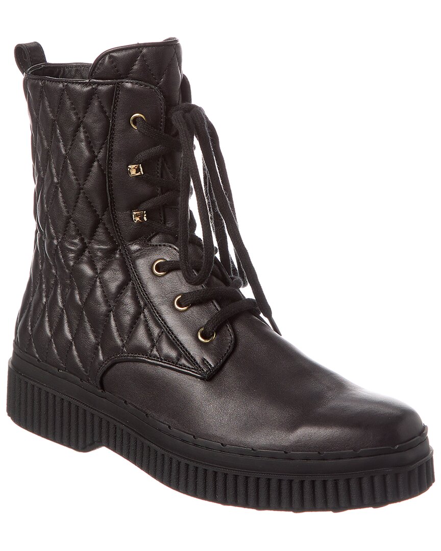 Tod's Quilted Leather Boot In Black